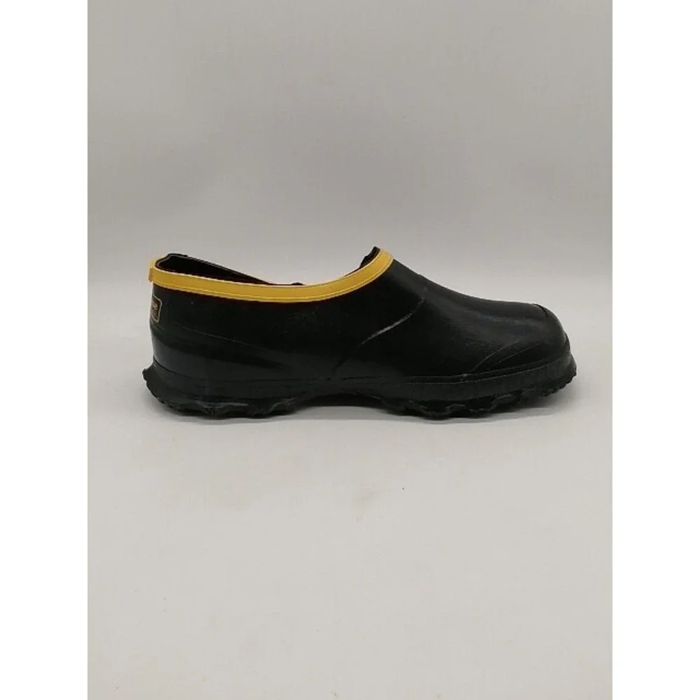 Lacrosse Boots Mens Black 8 Rubber Overshoes Pull On Waterproof Low Top NEW